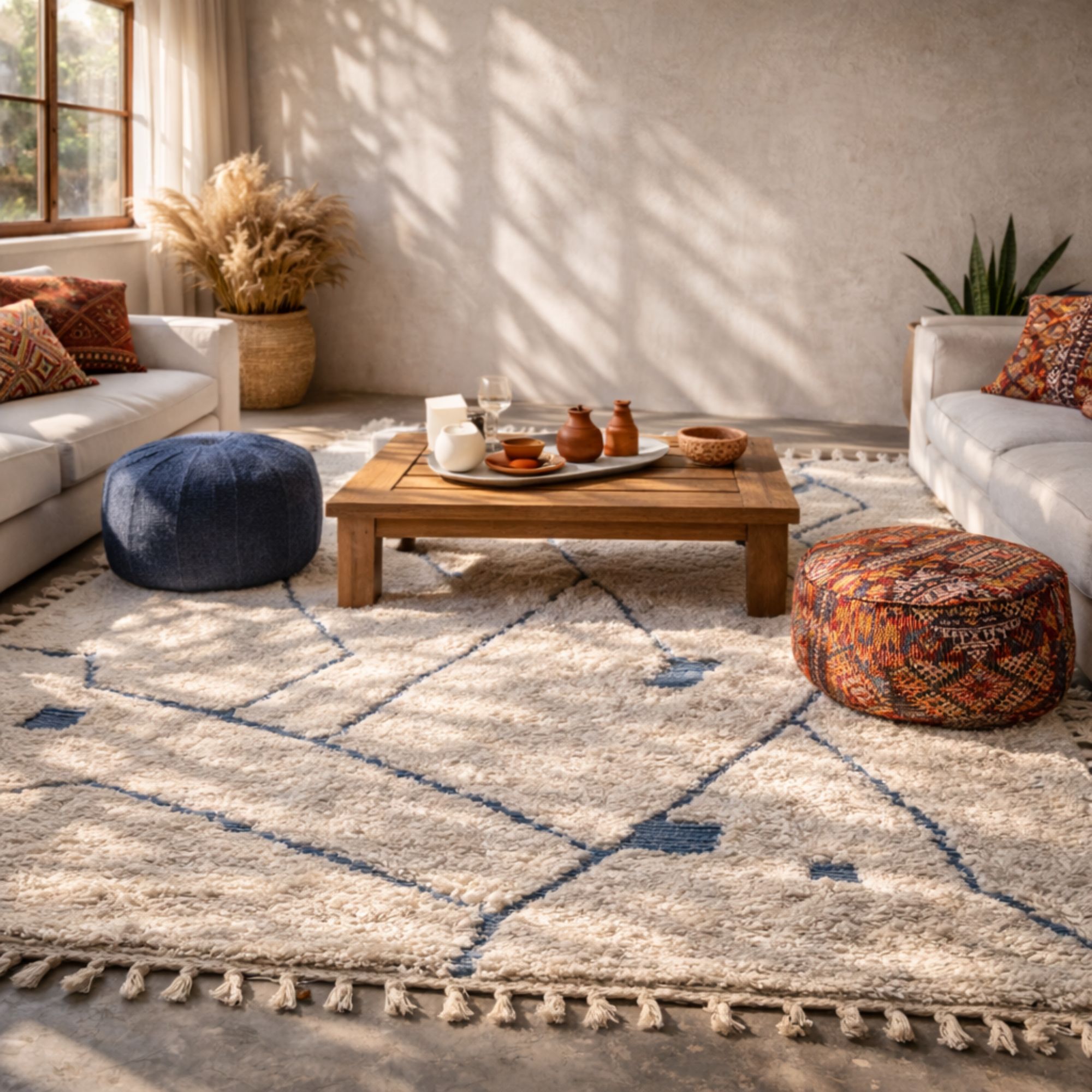 Beni Ourain Moroccan — Authentic Moroccan Beni Ourain Rug — Ivory